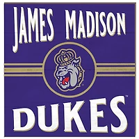 James Madison Dukes 10'' x 10'' Retro Team Sign
