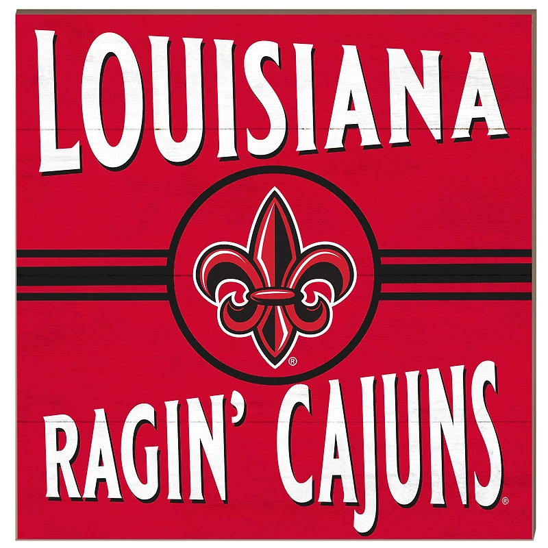 Louisiana Ragin' Cajuns 10'' x 10'' Retro Team Sign