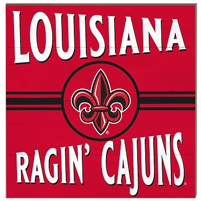 Louisiana Ragin' Cajuns 10'' x 10'' Retro Team Sign