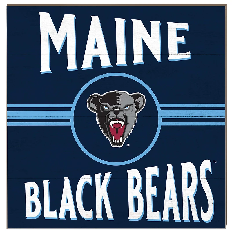 Maine Black Bears 10'' x 10'' Retro Team Sign