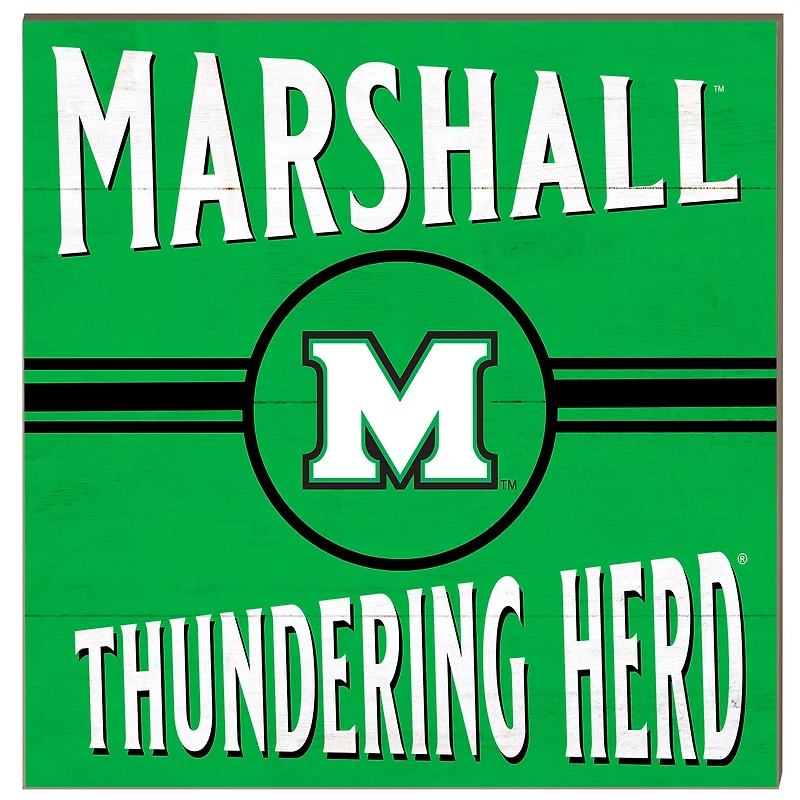 Marshall Thundering Herd 10'' x 10'' Retro Team Sign