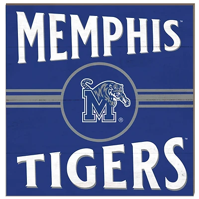 Memphis Tigers 10'' x 10'' Retro Team Sign