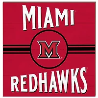 Miami University RedHawks 10'' x 10'' Retro Team Sign