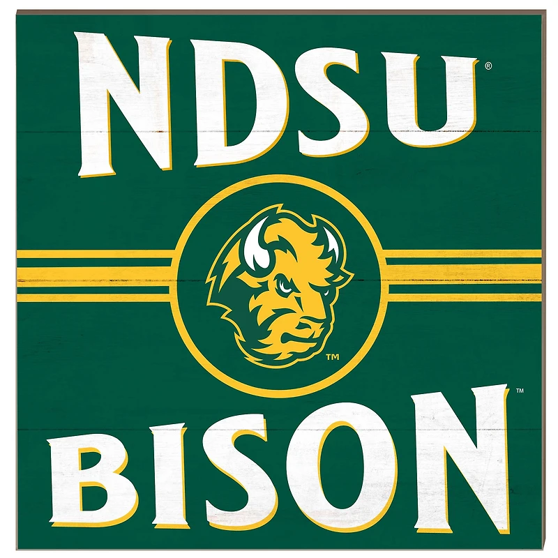 NDSU Bison 10'' x 10'' Retro Team Sign