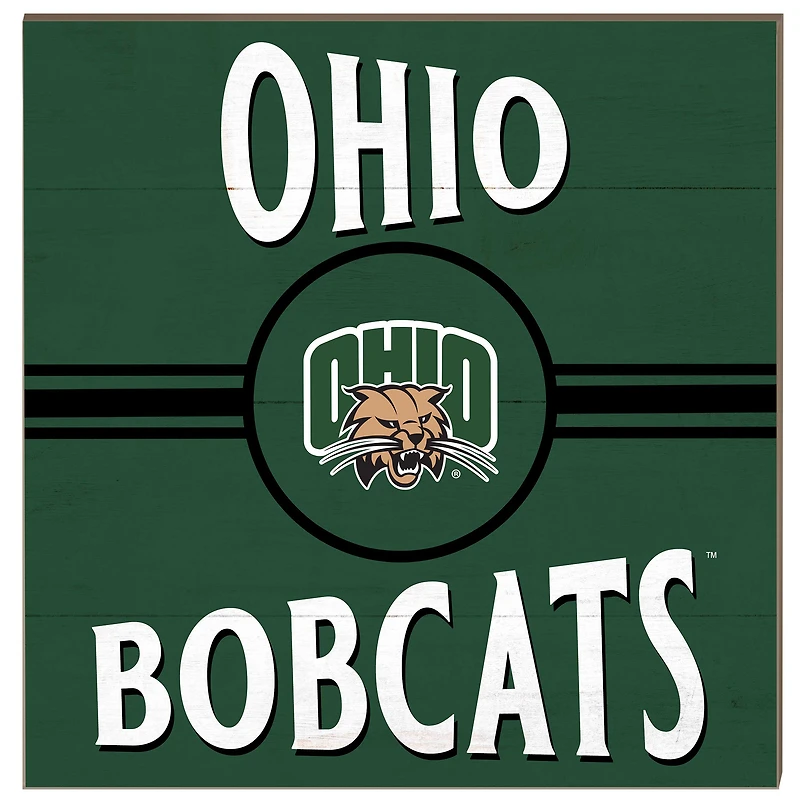 Ohio Bobcats 10'' x 10'' Retro Team Sign