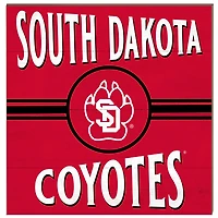 South Dakota Coyotes 10'' x 10'' Retro Team Sign