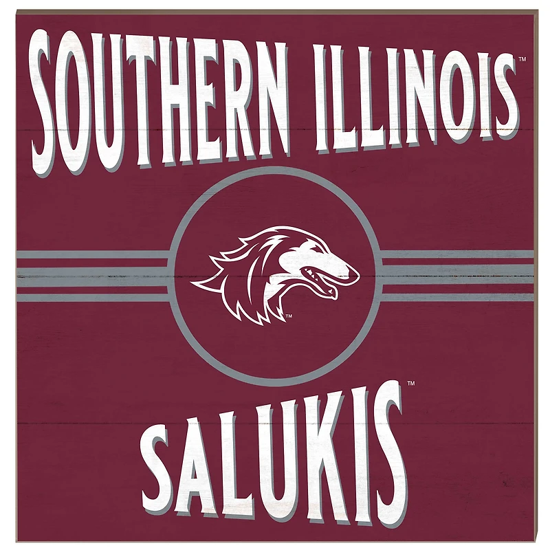Southern Illinois Salukis 10'' x 10'' Retro Team Sign
