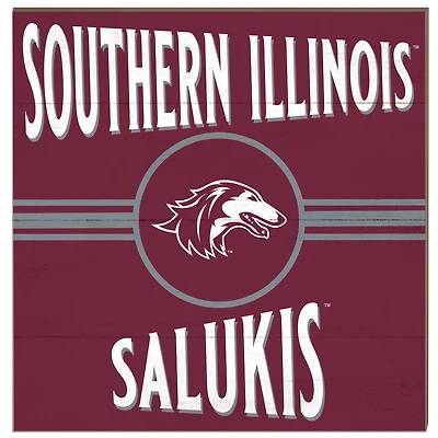 Southern Illinois Salukis 10'' x 10'' Retro Team Sign