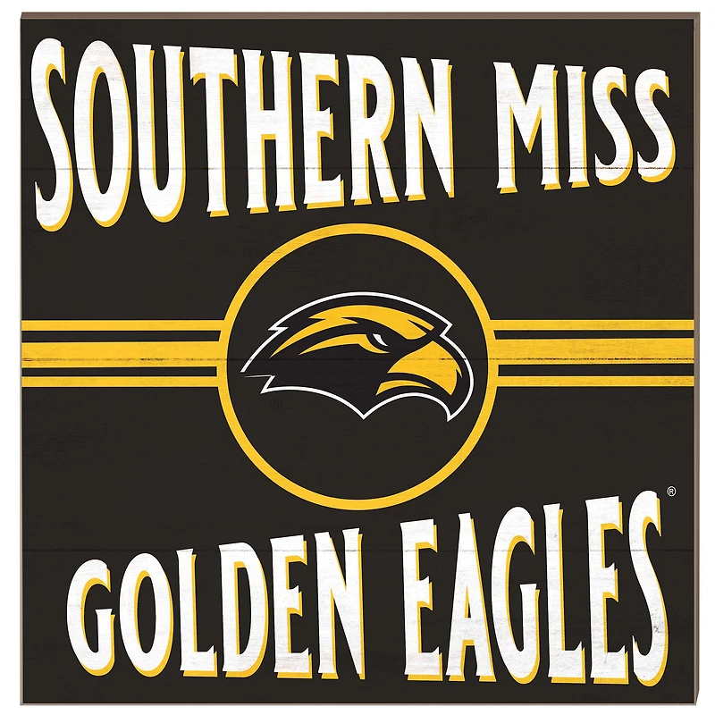 Southern Miss Golden Eagles 10'' x 10'' Retro Team Sign