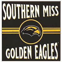 Southern Miss Golden Eagles 10'' x 10'' Retro Team Sign