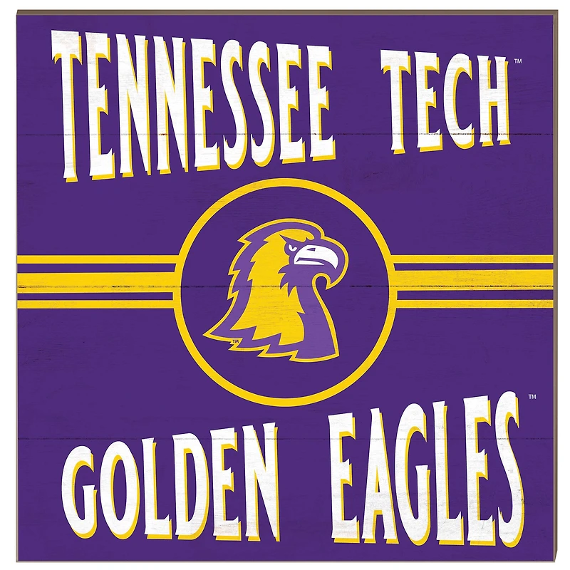 Tennessee Tech Golden Eagles 10'' x 10'' Retro Team Sign