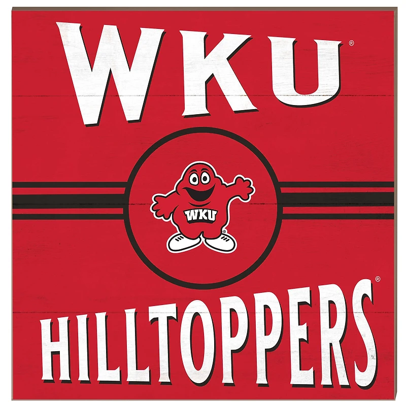 Western Kentucky Hilltoppers 10'' x 10'' Retro Team Sign