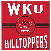 Western Kentucky Hilltoppers 10'' x 10'' Retro Team Sign