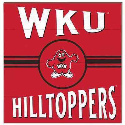 Western Kentucky Hilltoppers 10'' x 10'' Retro Team Sign