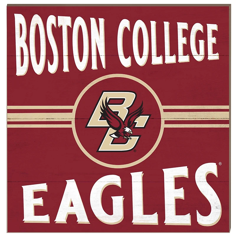 Boston College Eagles 10'' x 10'' Retro Team Sign