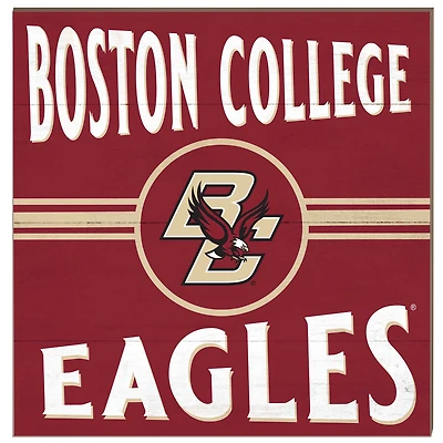 Boston College Eagles 10'' x 10'' Retro Team Sign