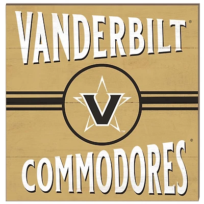 Vanderbilt Commodores 10'' x 10'' Retro Team Sign