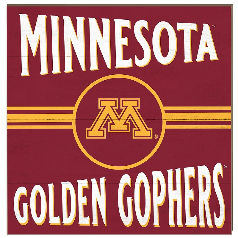Minnesota Golden Gophers 10'' x 10'' Retro Team Sign