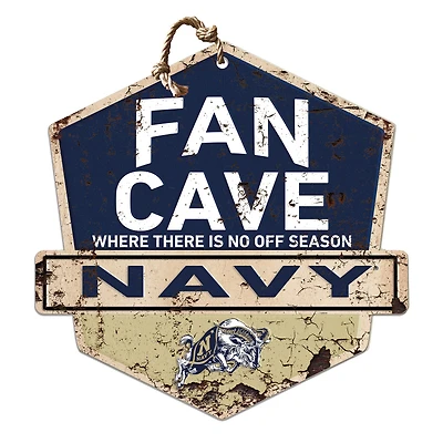 Navy Midshipmen 20'' x 20'' Fan Cave Badge Sign