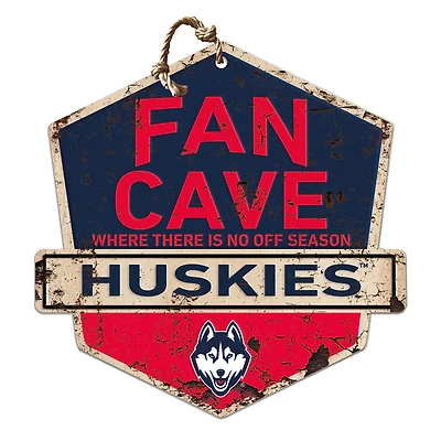UConn Huskies 20'' x 20'' Fan Cave Badge Sign