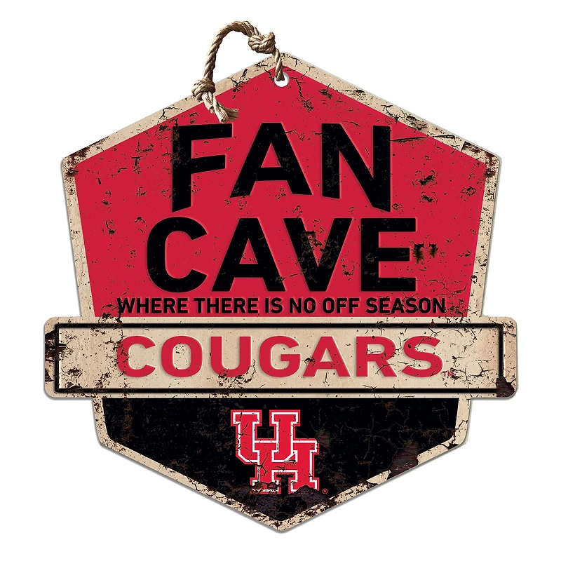Houston Cougars 20'' x 20'' Fan Cave Badge Sign