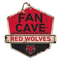 Arkansas State Red Wolves 20'' x 20'' Fan Cave Badge Sign
