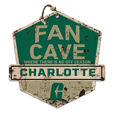 Charlotte 49ers 20'' x 20'' Fan Cave Badge Sign