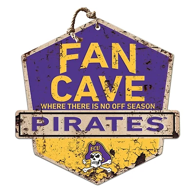 ECU Pirates 20'' x 20'' Fan Cave Badge Sign