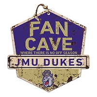 James Madison Dukes 20'' x 20'' Fan Cave Badge Sign