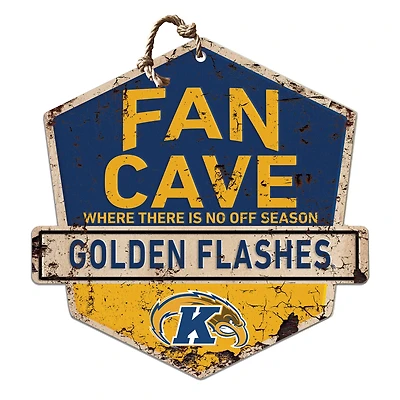 Kent State Golden Flashes 20'' x 20'' Fan Cave Badge Sign
