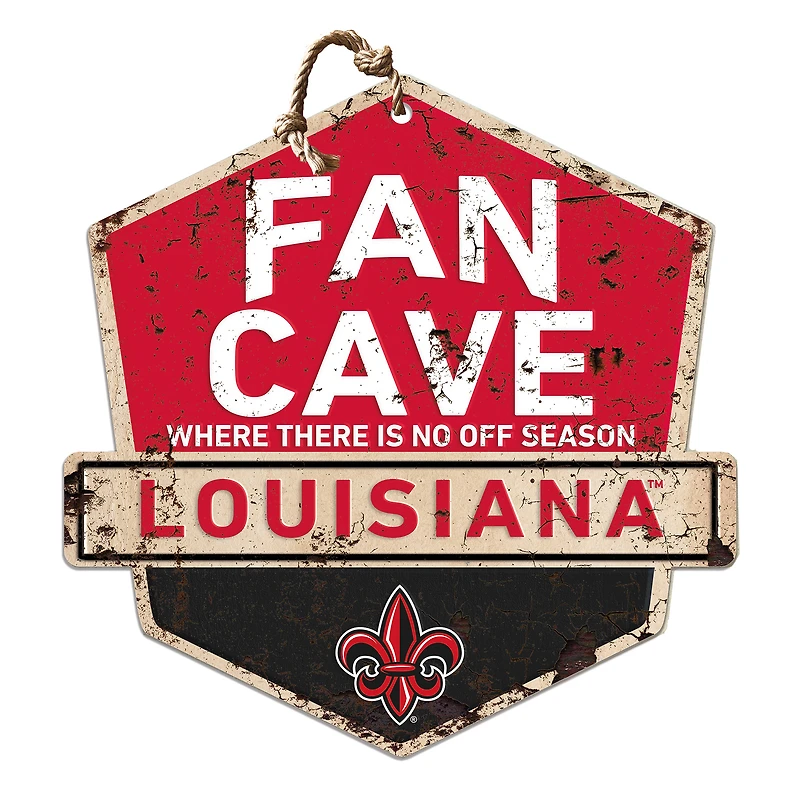Louisiana Ragin' Cajuns 20'' x 20'' Fan Cave Badge Sign