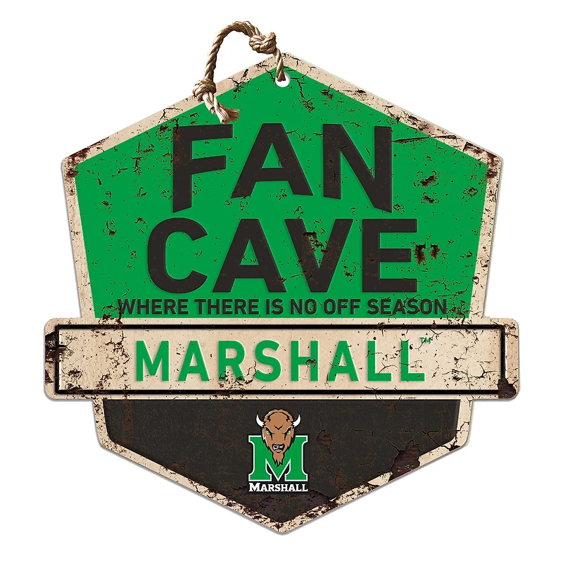 Marshall Thundering Herd 20'' x 20'' Fan Cave Badge Sign