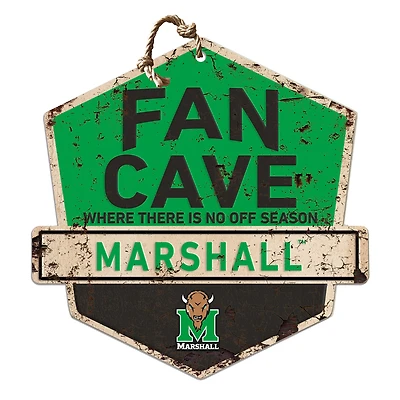 Marshall Thundering Herd 20'' x 20'' Fan Cave Badge Sign