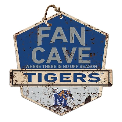 Memphis Tigers 20'' x 20'' Fan Cave Badge Sign