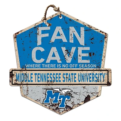 MTSU Blue Raiders 20'' x 20'' Fan Cave Badge Sign