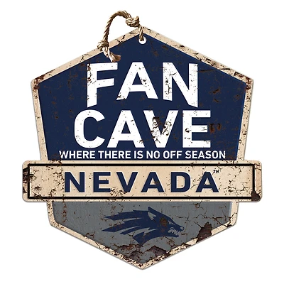 Nevada Wolf Pack 20'' x 20'' Fan Cave Badge Sign