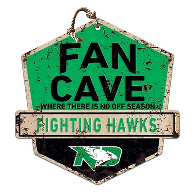 North Dakota 20'' x 20'' Fan Cave Badge Sign