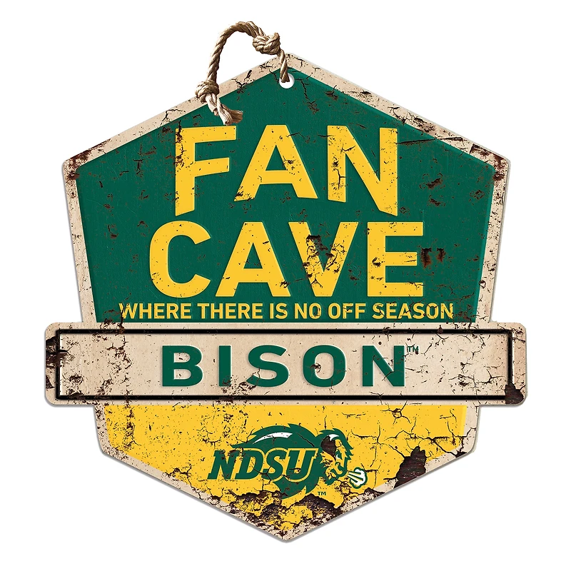 NDSU Bison 20'' x 20'' Fan Cave Badge Sign