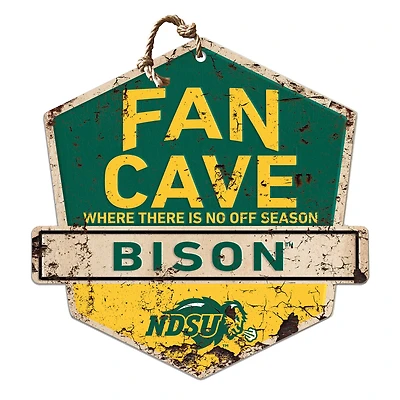 NDSU Bison 20'' x 20'' Fan Cave Badge Sign