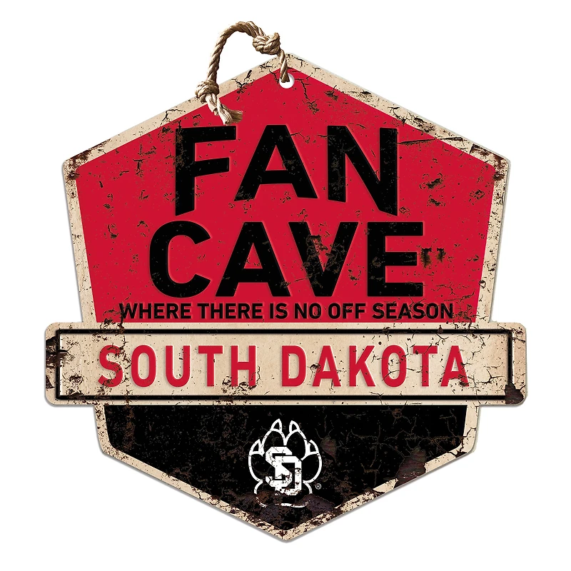 South Dakota Coyotes 20'' x 20'' Fan Cave Badge Sign
