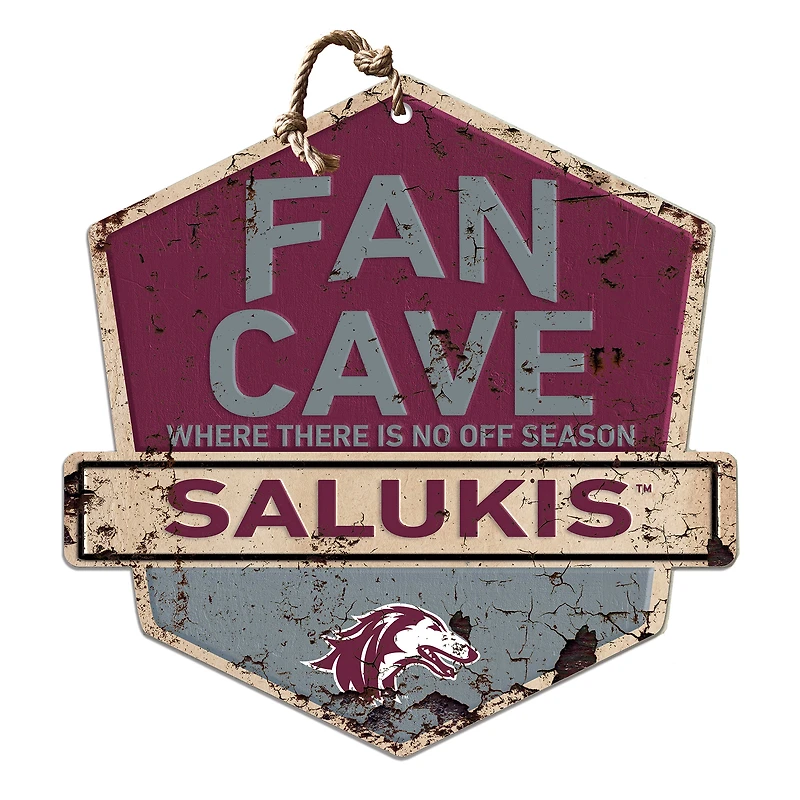 Southern Illinois Salukis 20'' x 20'' Fan Cave Badge Sign