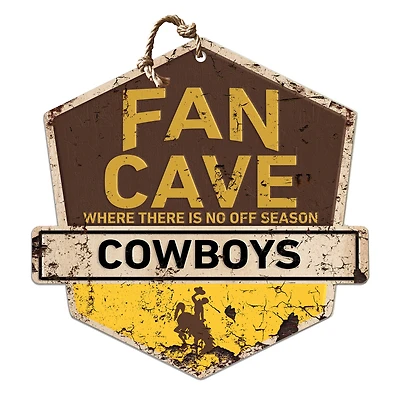 Wyoming Cowboys 20'' x 20'' Fan Cave Badge Sign