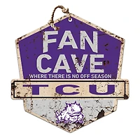 TCU Horned Frogs 20'' x 20'' Fan Cave Badge Sign