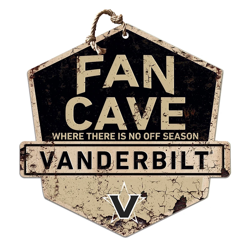 Vanderbilt Commodores 20'' x 20'' Fan Cave Badge Sign
