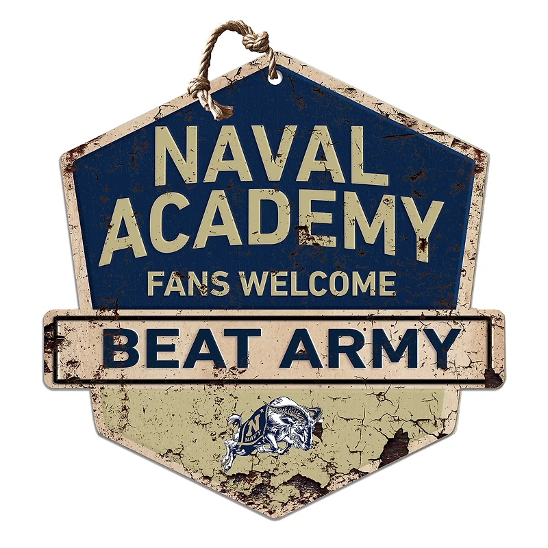 Navy Midshipmen Fans Welcome Sign