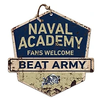 Navy Midshipmen Fans Welcome Sign
