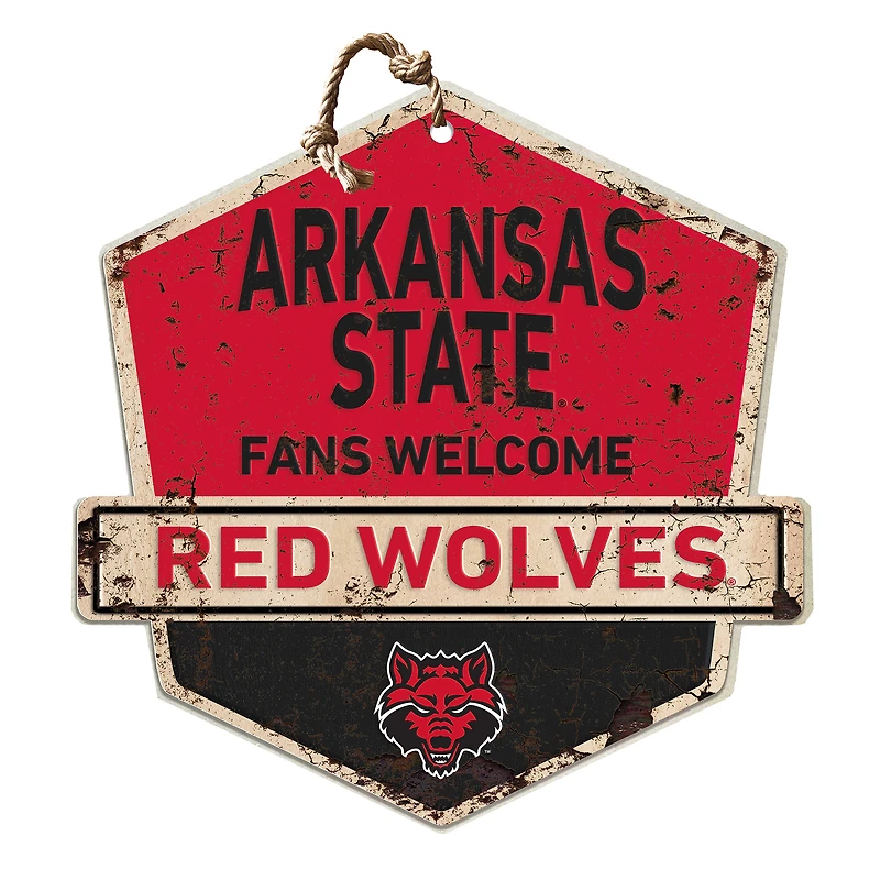 Arkansas State Red Wolves Fans Welcome Sign