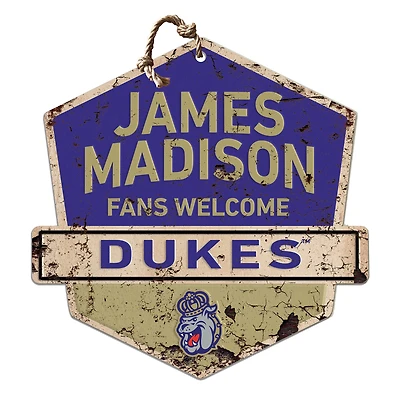 James Madison Dukes Fans Welcome Sign