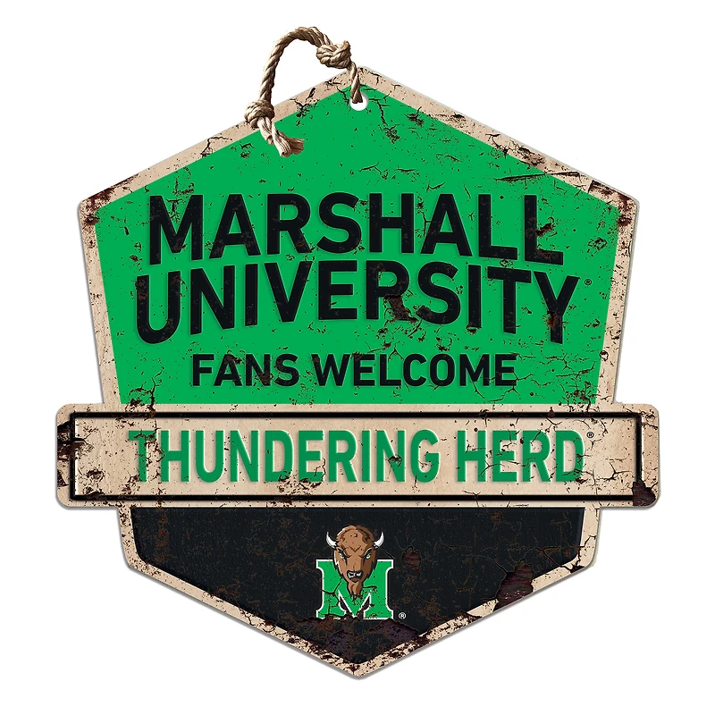 Marshall Thundering Herd Fans Welcome Sign