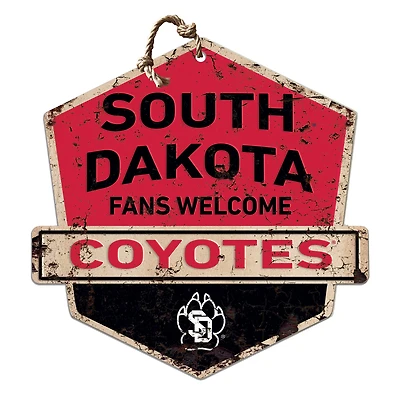 South Dakota Coyotes Fans Welcome Sign